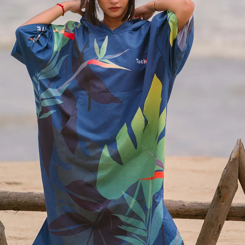 Poncho Surf Tropical - détail