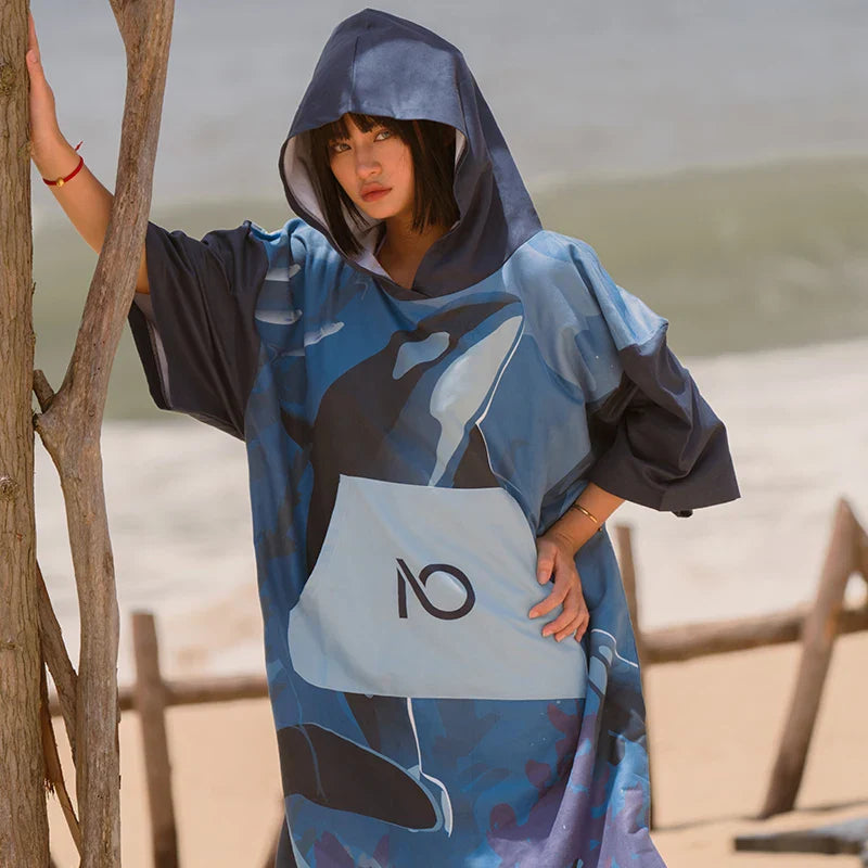 Poncho Surf Orque - détail