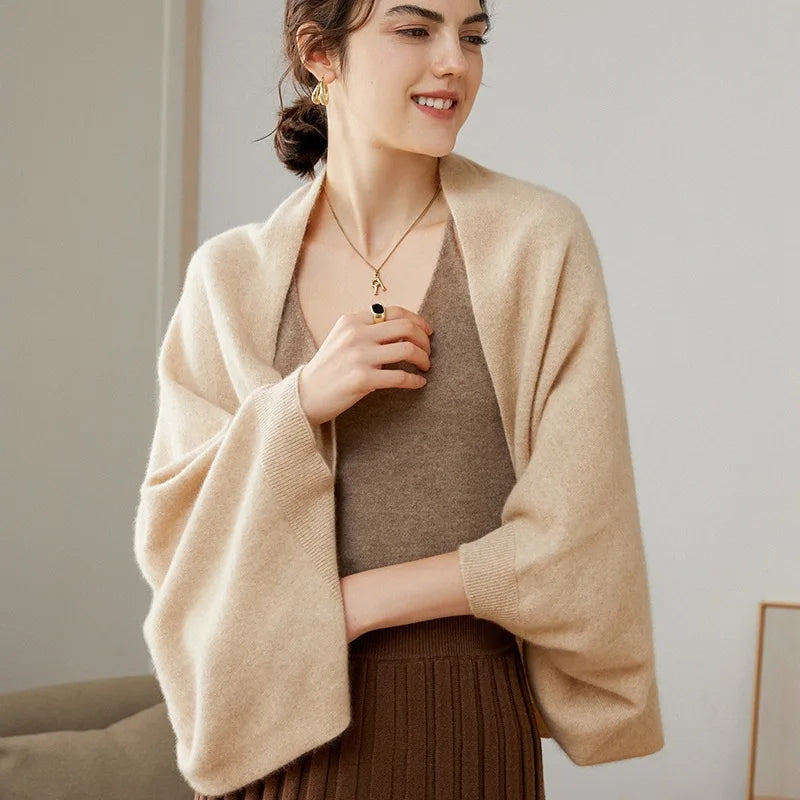 Poncho Cardigan - Blanc