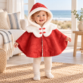 Poncho Chaud Bébé Rouge – Rouge / Bébé (0 à 3 ans), visuel principal lifestyle