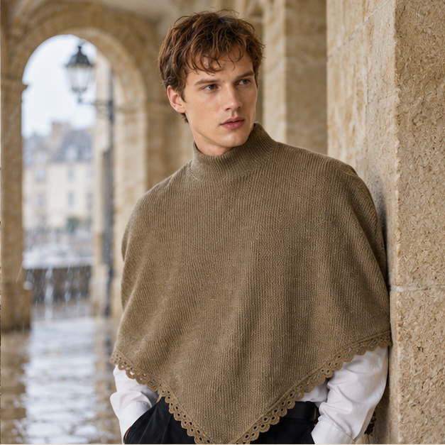 Poncho Court Homme – Kaki / S, Kaki / M, Kaki / L, Kaki / XL, Kaki / XXL, Kaki / XXXL, Kaki / 4XL, Kaki / 5XL, dans un int…