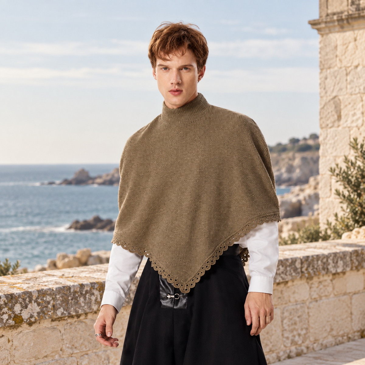 Poncho Court Homme – Kaki / S, Kaki / M, Kaki / L, Kaki / XL, Kaki / XXL, Kaki / XXXL, Kaki / 4XL, Kaki / 5XL, visuel prin…