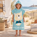 Poncho De Bain Enfant Little Adventurer – Turquoise / Enfant, visuel principal lifestyle