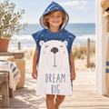 Poncho De Bain Enfant Ours Blanc – Bleu / Enfant, visuel principal lifestyle