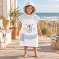 Poncho De Bain Enfant Ours Polaire – Blanc / Enfant, visuel principal lifestyle