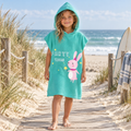 Poncho De Bain Enfant Party Time – Vert / Enfant, visuel principal lifestyle