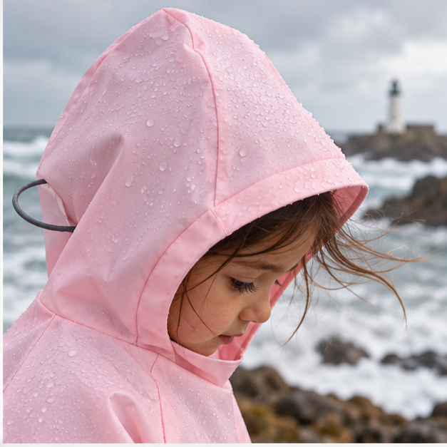 Poncho De Pluie Enfant Lapin – Rose / S, Rose / M, Rose / L, Rose / XL, Rose / XXL, dans un intérieur côtier lumineux