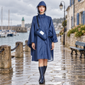 Poncho De Pluie Femme Bleu Marine – Bleu Marine / Adulte, visuel principal lifestyle