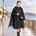 Poncho De Pluie Femme Noir – Noir / Adulte, visuel principal lifestyle