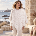 Poncho Fourrure Lapin Blanc – Blanc / Adulte, visuel principal lifestyle