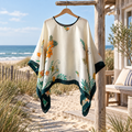 Poncho Léger Femme – Blanc / Unique, visuel principal lifestyle