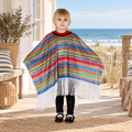 Poncho Mexicain Enfant Multicolore – Rouge / Enfant, visuel principal lifestyle