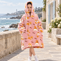 Poncho Plaid Corgi – Rose / Enfant, visuel principal lifestyle