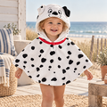 Poncho Polaire Bébé Dalmatien – Blanc / Bébé (1 à 3 ans), visuel principal lifestyle