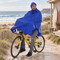 Poncho Vélo Pluie Bleu Homme – Bleu / Adulte, visuel principal lifestyle