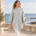 Pull Poncho Femme Gris – Gris / Adulte, visuel principal lifestyle